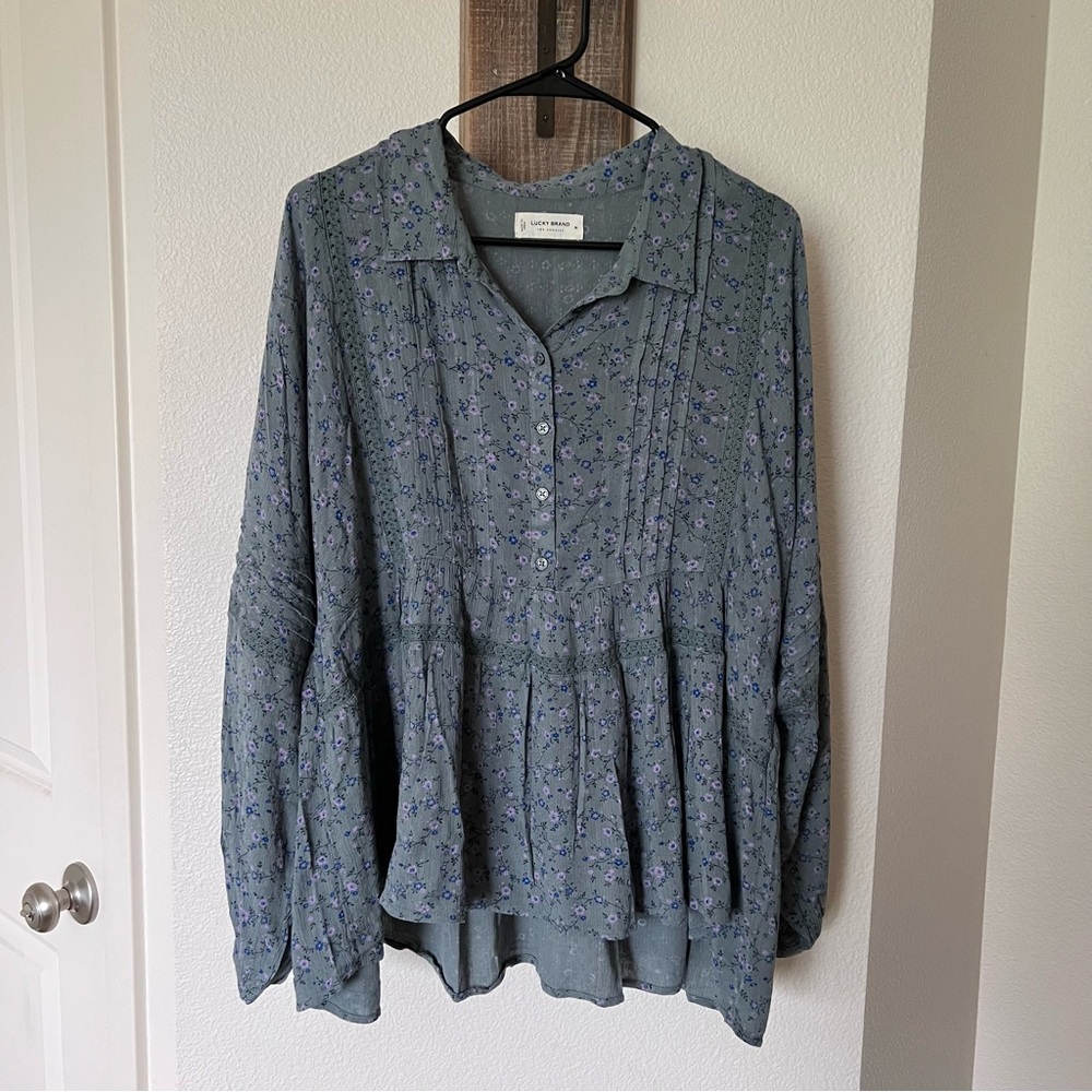 LUCKY BRAND • Collared Blouse